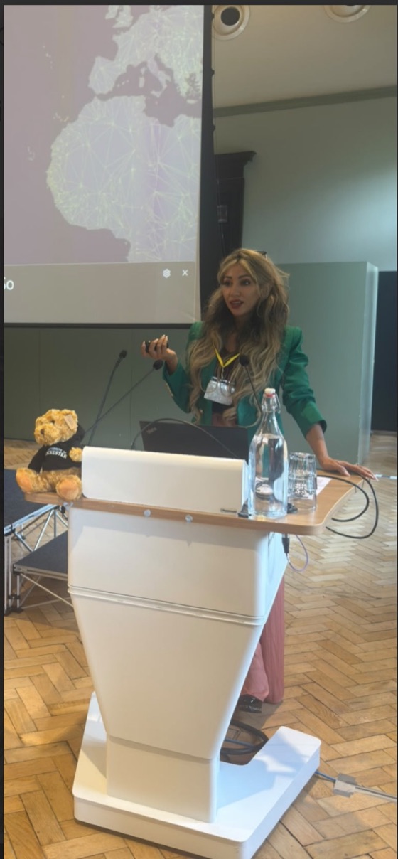 Zara Hunter speaking at the University of Manchester