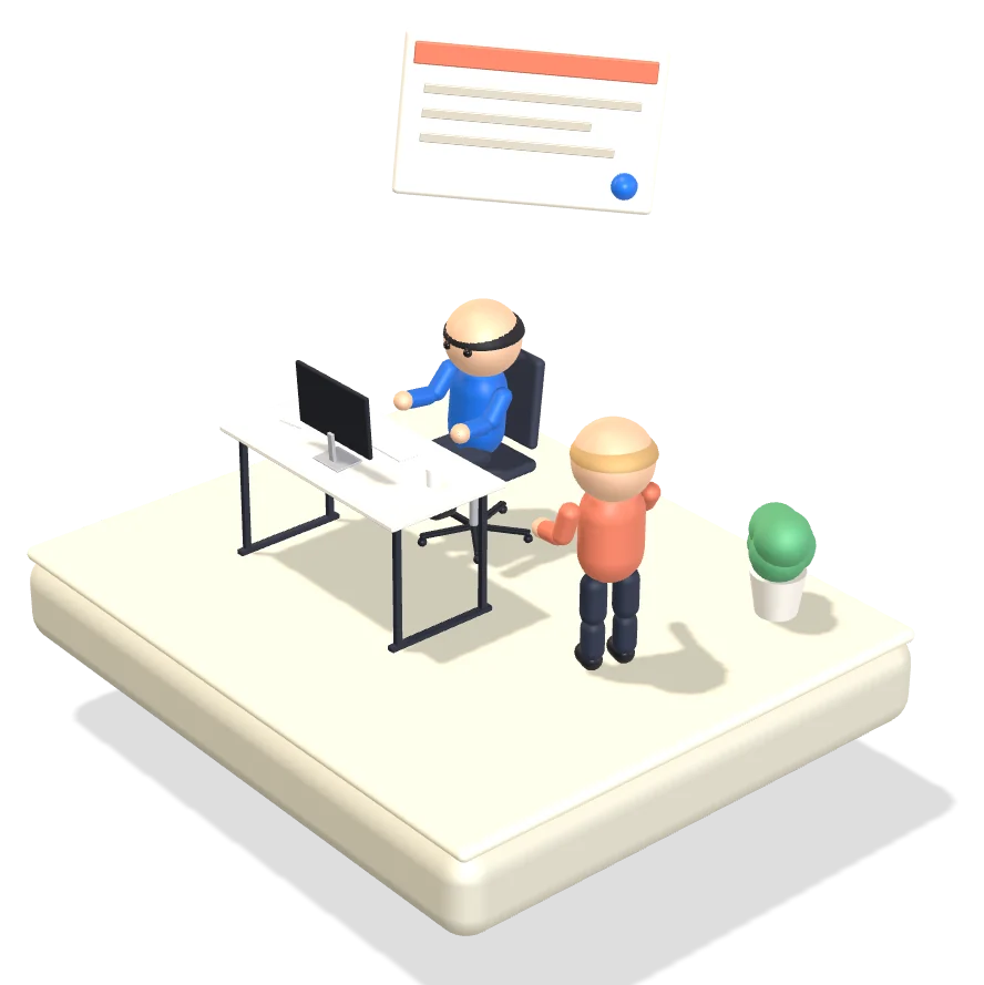 A business person and a developer building an app together at one desk